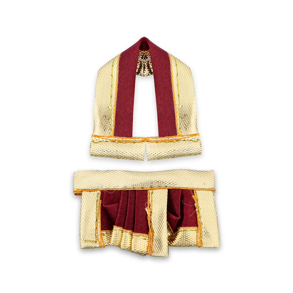Panchakacham - 1 X 2 Inches | Satin Dhoti/ Jari Border Panchakajam For Deity/ Assorted Colour - Image 7