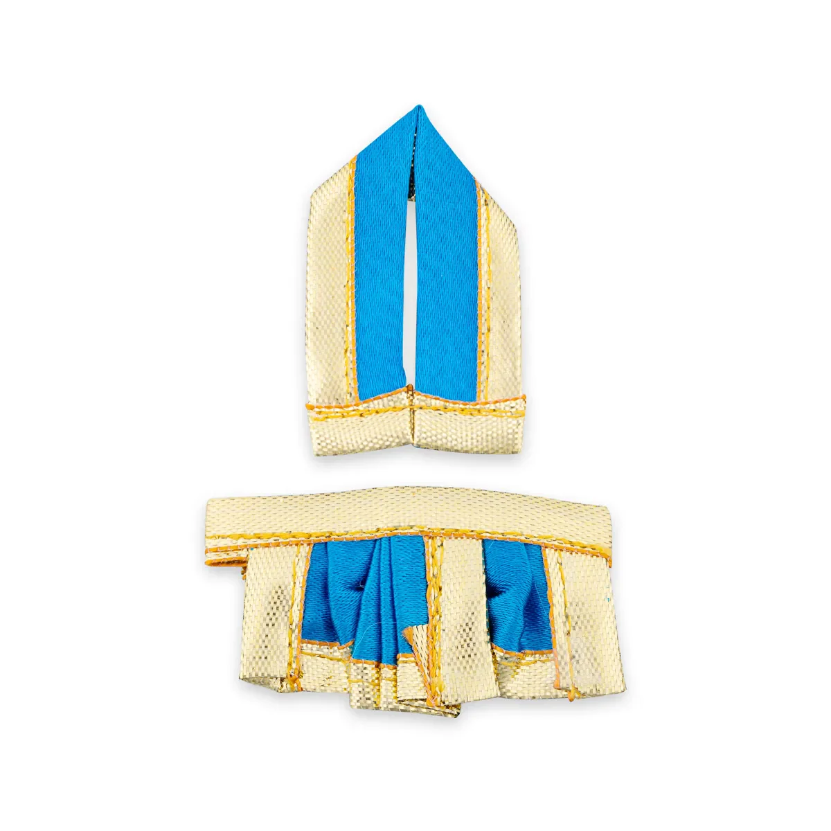 Panchakacham - 1 X 2 Inches | Satin Dhoti/ Jari Border Panchakajam For Deity/ Assorted Colour - Image 9