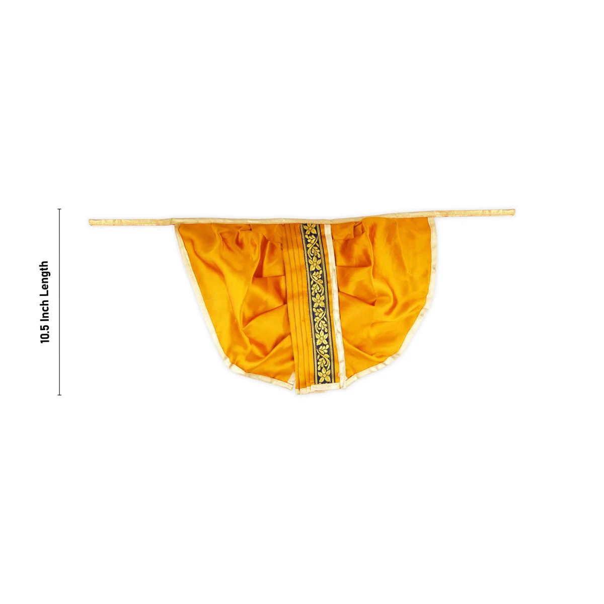 Panchakacham - 10.5 Inches | Dhoti/ Satin with Jari Border Panchakajam for Deity - Image 3