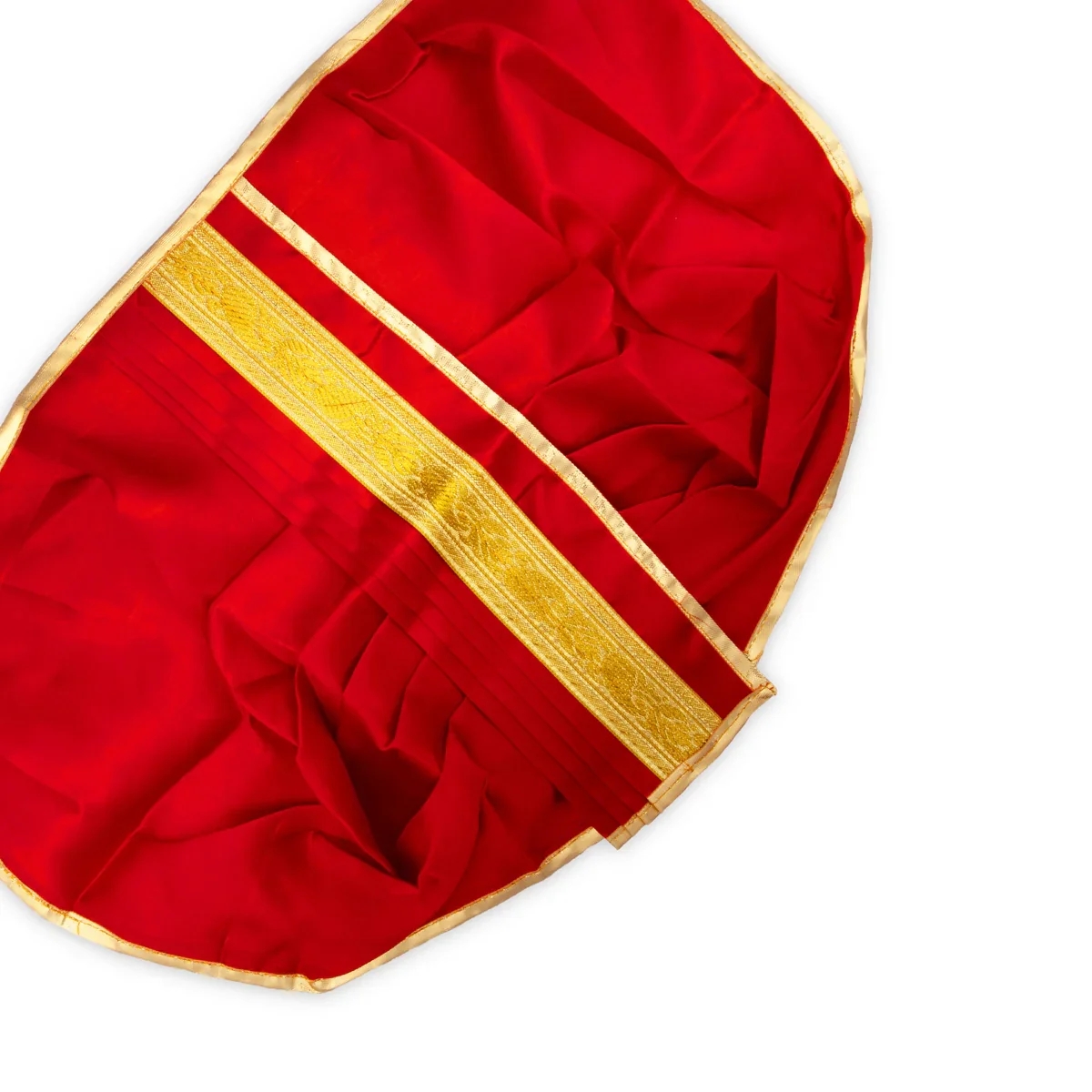 Panchakacham - 12 Inches | Satin with Jari Border Dhoti/ Panchagajam for Deity/ Assorted Colour - Image 10