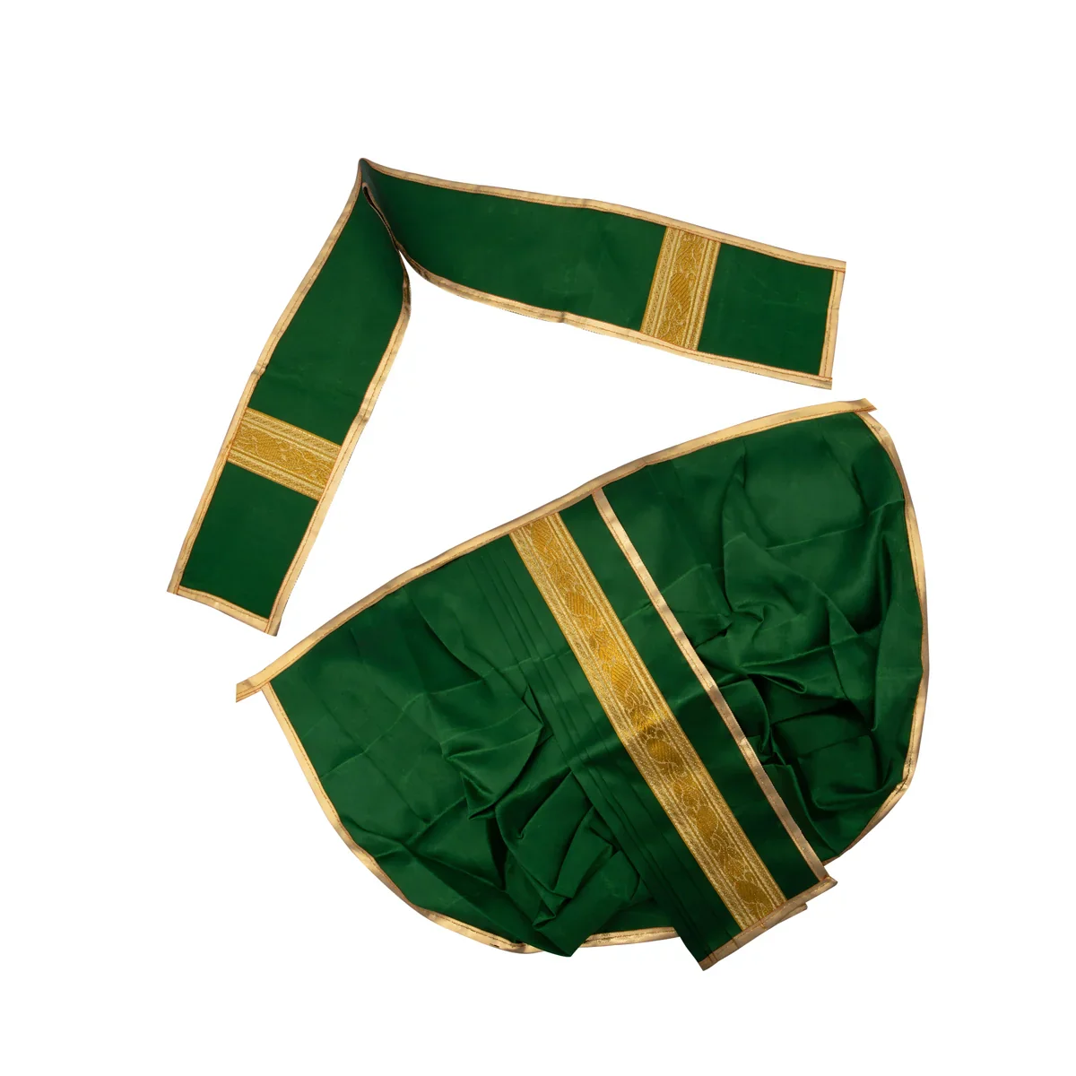 Panchakacham - 12 Inches | Satin with Jari Border Dhoti/ Panchagajam for Deity/ Assorted Colour - Image 3