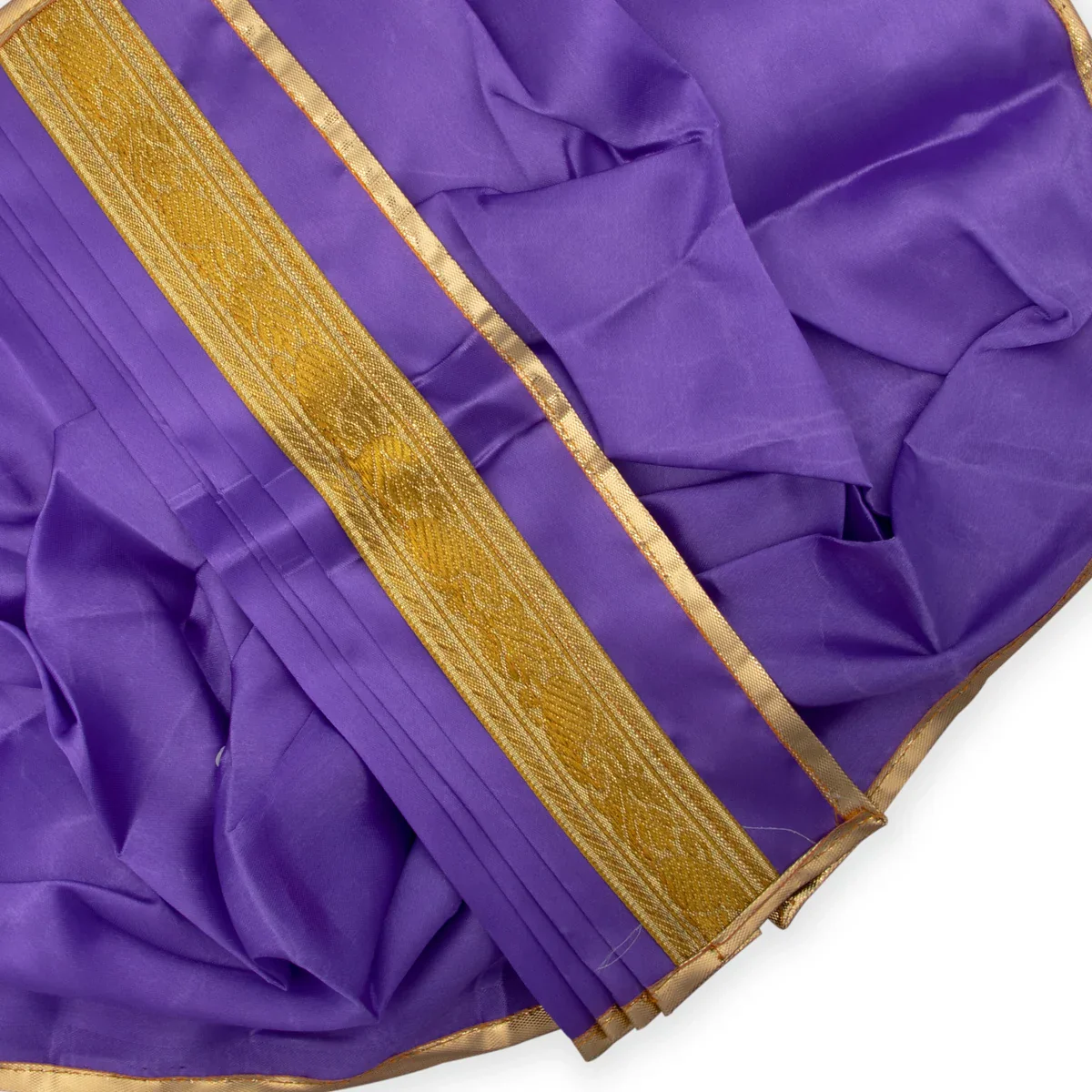 Panchakacham - 12 Inches | Satin with Jari Border Dhoti/ Panchagajam for Deity/ Assorted Colour - Image 6
