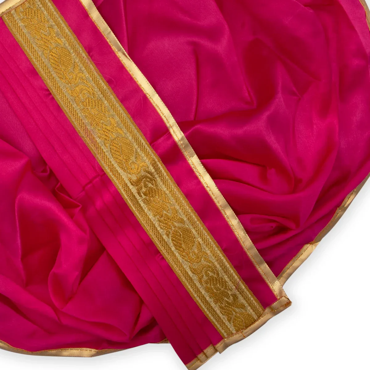 Panchakacham - 12 Inches | Satin with Jari Border Dhoti/ Panchagajam for Deity/ Assorted Colour - Image 7