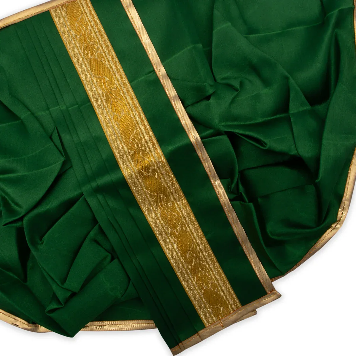 Panchakacham - 12 Inches | Satin with Jari Border Dhoti/ Panchagajam for Deity/ Assorted Colour - Image 8