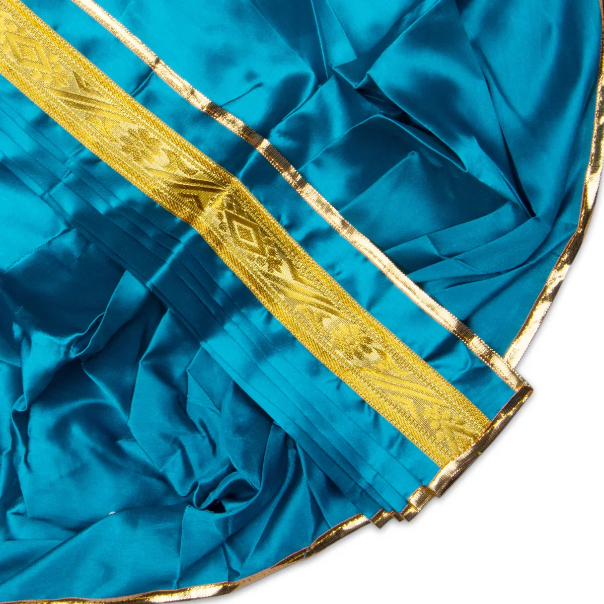 Panchakacham - 15 Inches | Satin with Jari Border Dhoti/ Panchagajam for Deity/ Assorted Colour - Image 7