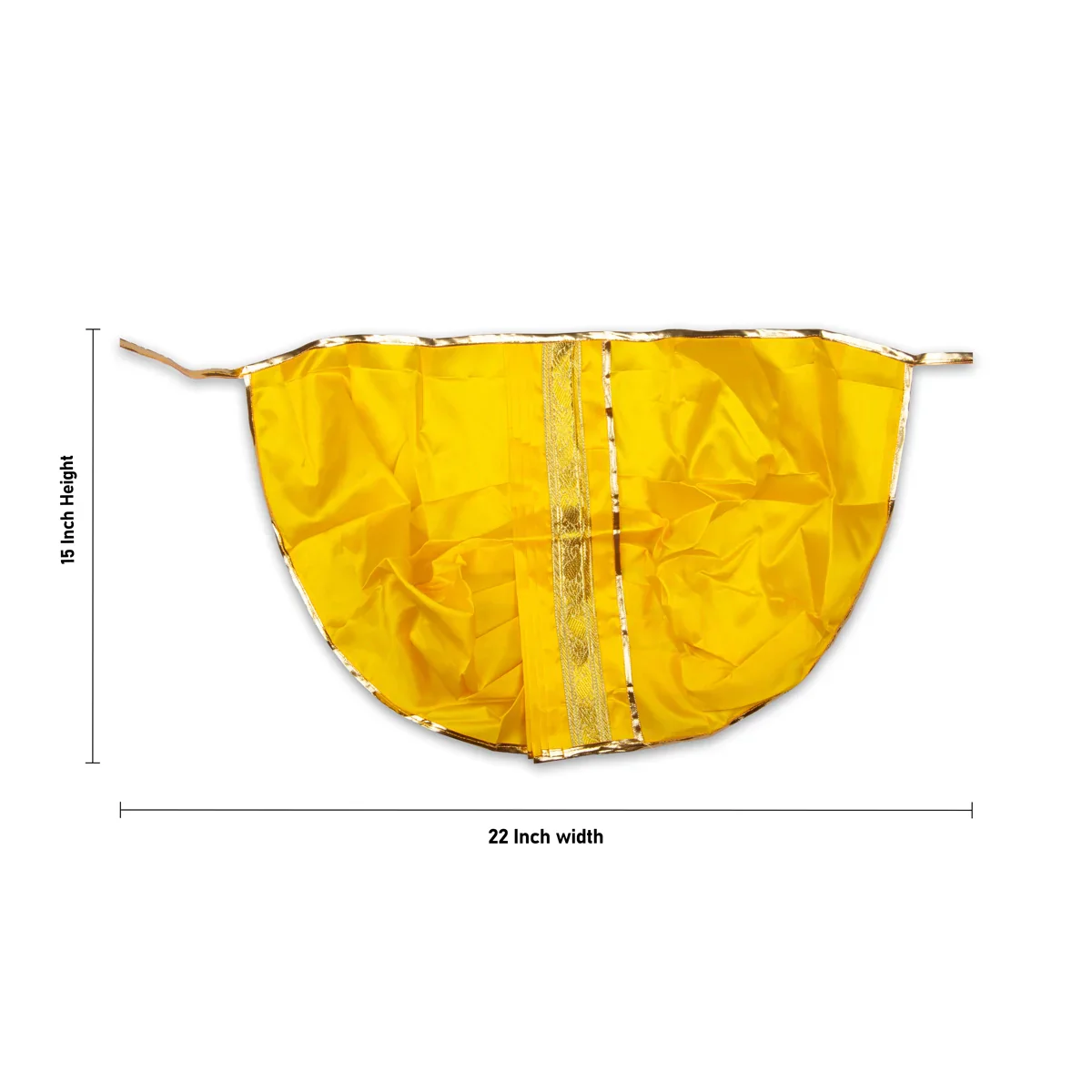 Panchakacham - 15 Inches | Satin with Jari Border Dhoti/ Panchagajam for Deity/ Assorted Colour - Image 9