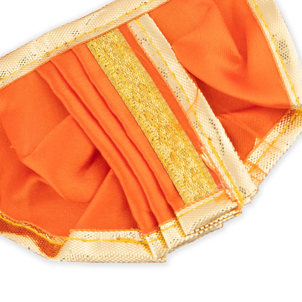 Panchakacham - 2.5 Inches | Dhoti/ Satin with Jari Border Panchakajam for Deity - Image 2