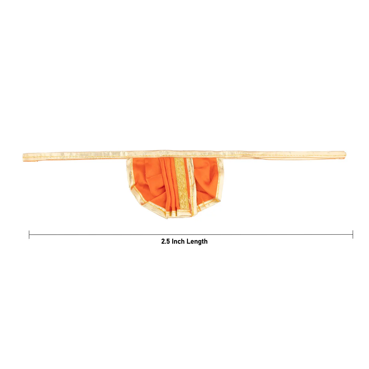 Panchakacham - 2.5 Inches | Dhoti/ Satin with Jari Border Panchakajam for Deity - Image 3