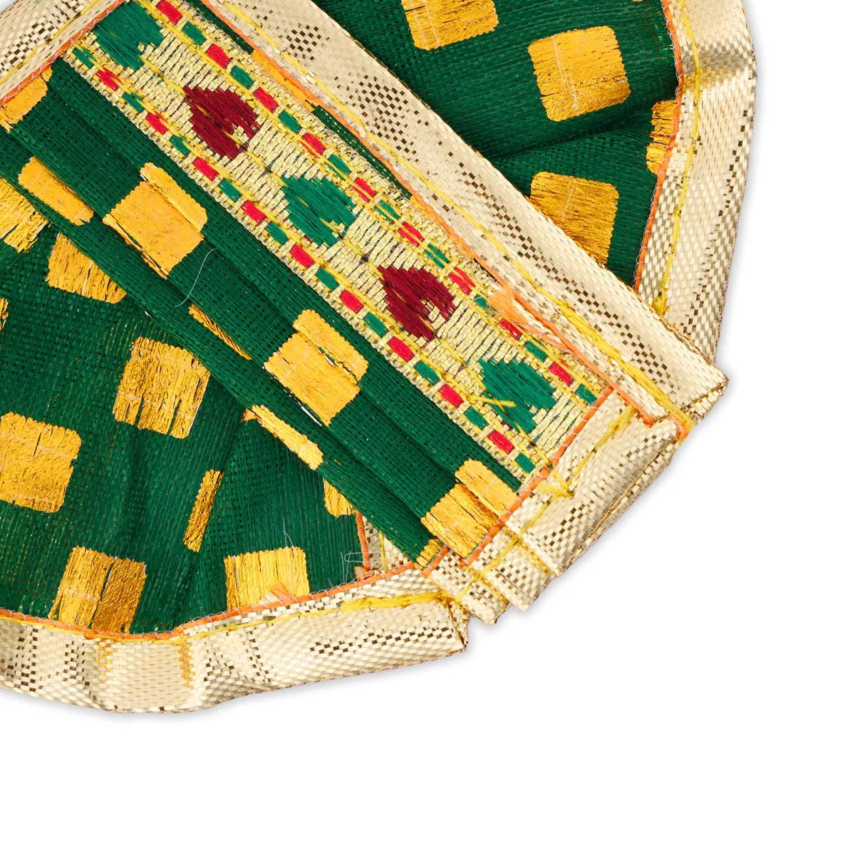 Panchakacham - 2.5 x 4 Inches | Dot Design Dhoti/ Golden Border Panchakajam for Deity - Image 3