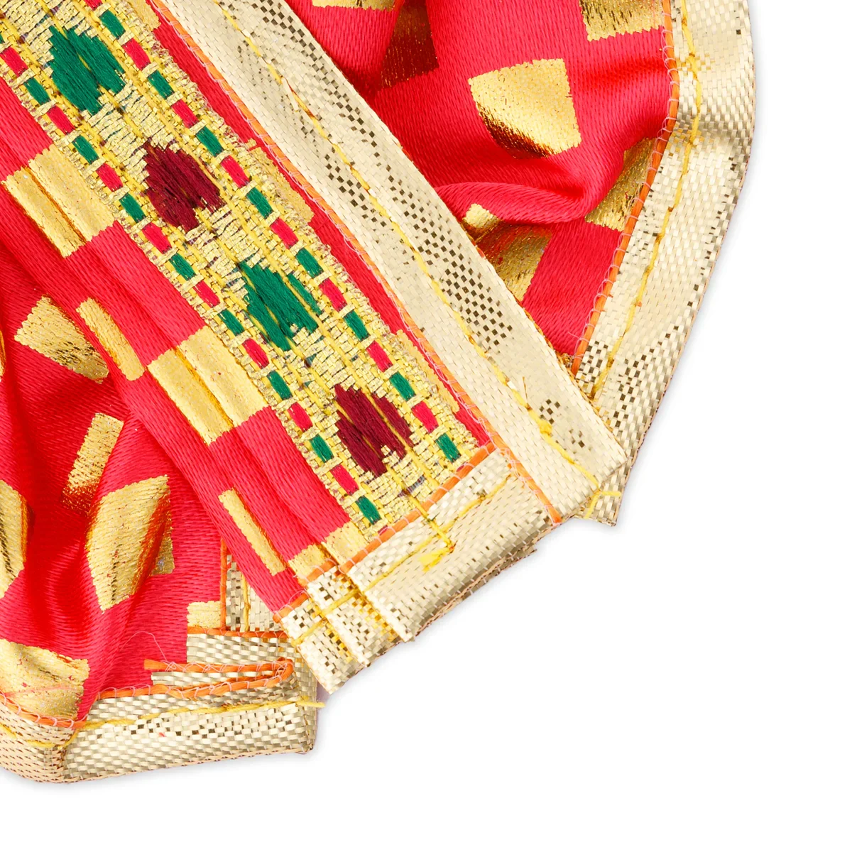 Panchakacham - 2.5 x 4 Inches | Dot Design Dhoti/ Golden Border Panchakajam for Deity - Image 7