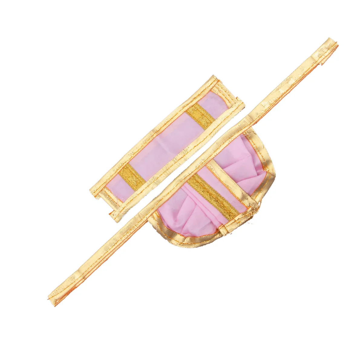 Panchakacham - 2 x 3 Inches | Satin with Jari Border Dhoti/ Panchagajam for Deity/ Assorted Colour - Image 10
