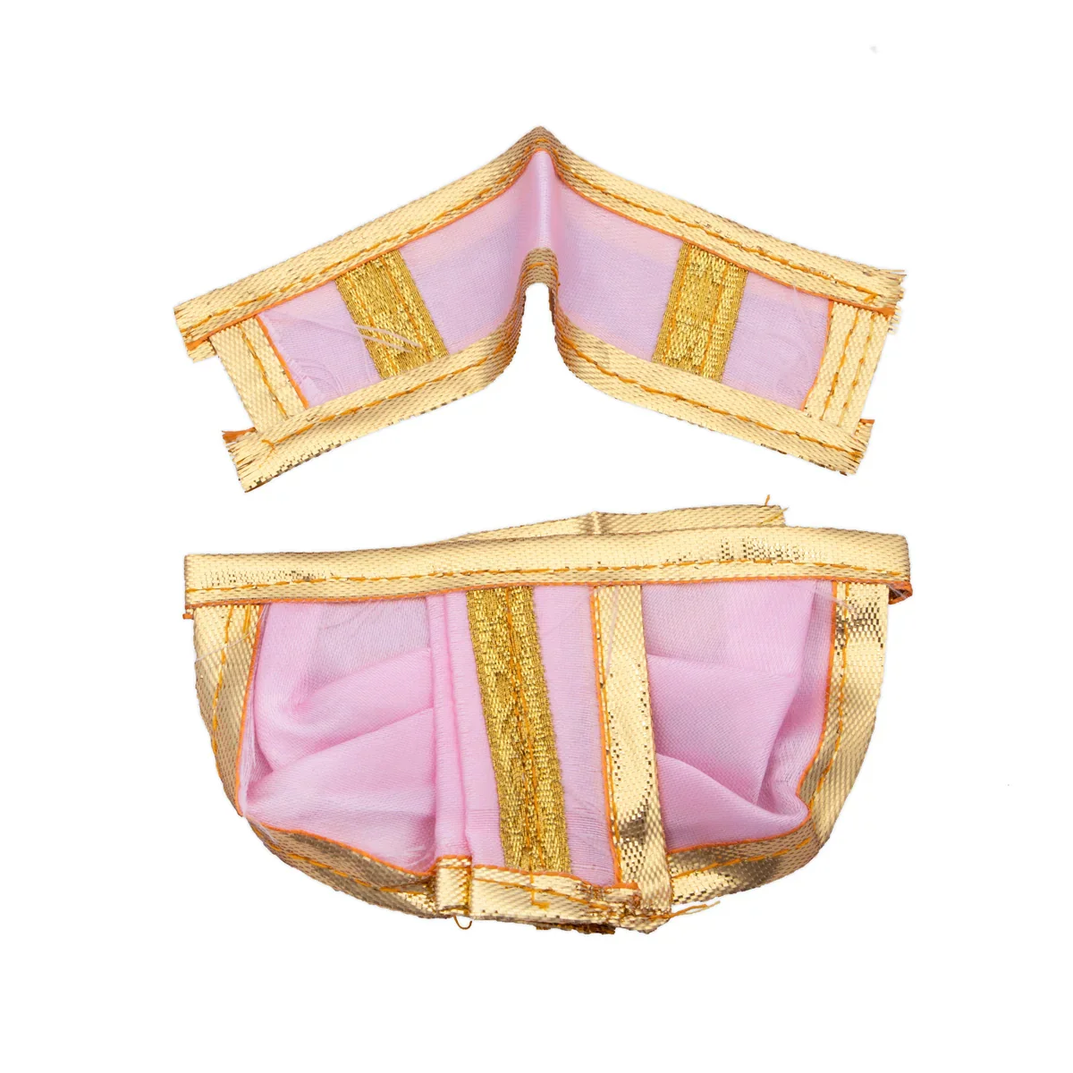 Panchakacham - 2 x 3 Inches | Satin with Jari Border Dhoti/ Panchagajam for Deity/ Assorted Colour - Image 11