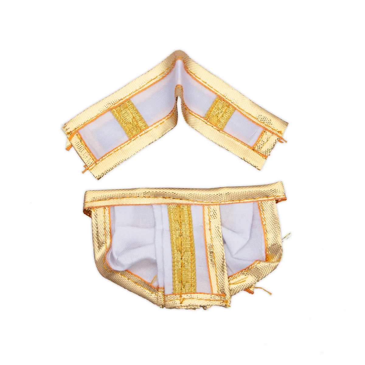 Panchakacham - 2 x 3 Inches | Satin with Jari Border Dhoti/ Panchagajam for Deity/ Assorted Colour - Image 14