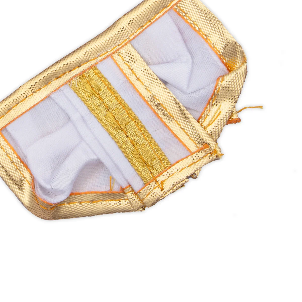 Panchakacham - 2 x 3 Inches | Satin with Jari Border Dhoti/ Panchagajam for Deity/ Assorted Colour - Image 15