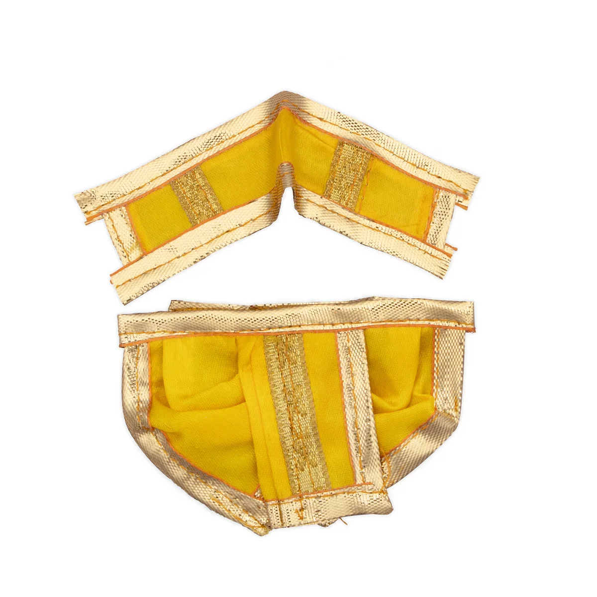 Panchakacham - 2 x 3 Inches | Satin with Jari Border Dhoti/ Panchagajam for Deity/ Assorted Colour - Image 17