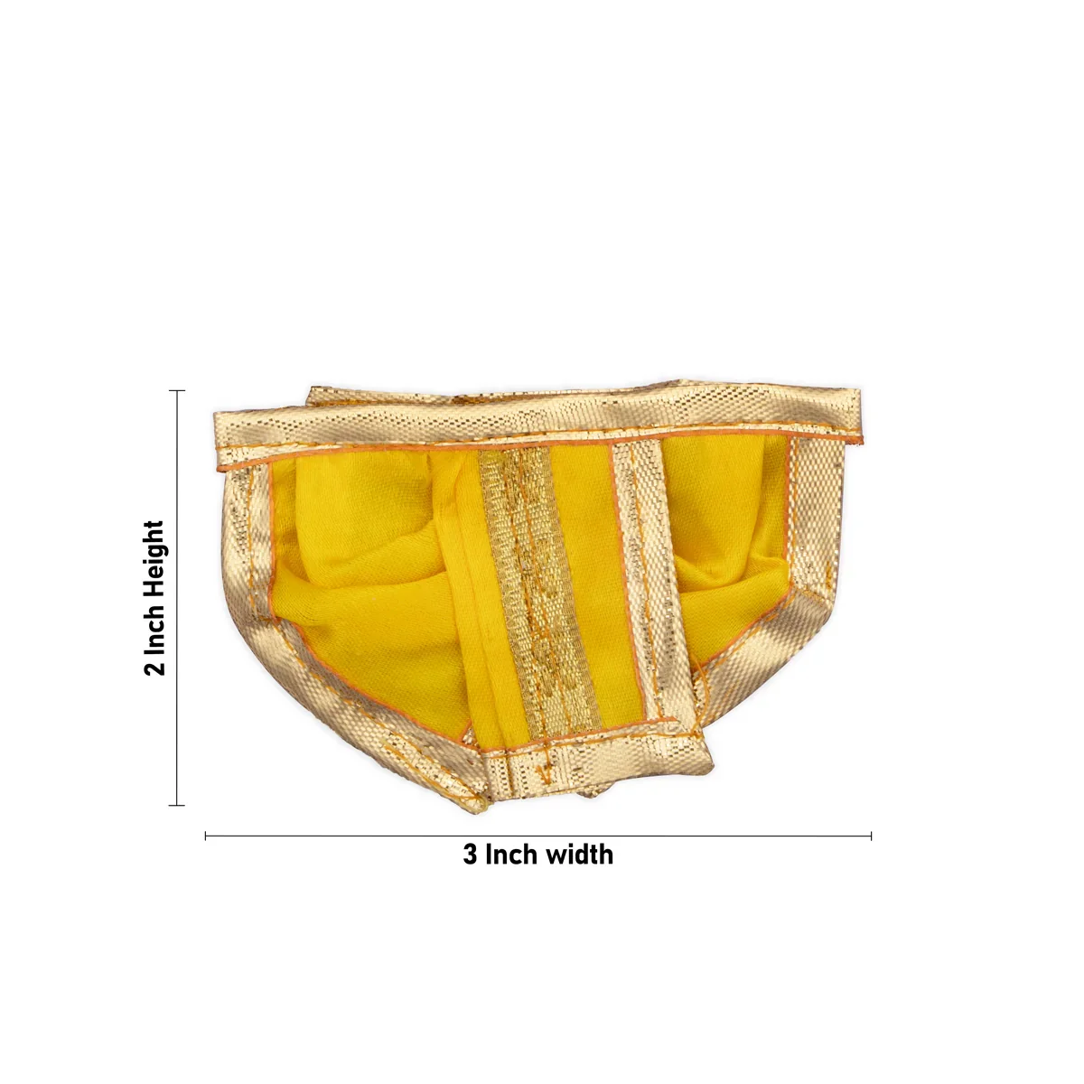 Panchakacham - 2 x 3 Inches | Satin with Jari Border Dhoti/ Panchagajam for Deity/ Assorted Colour - Image 19