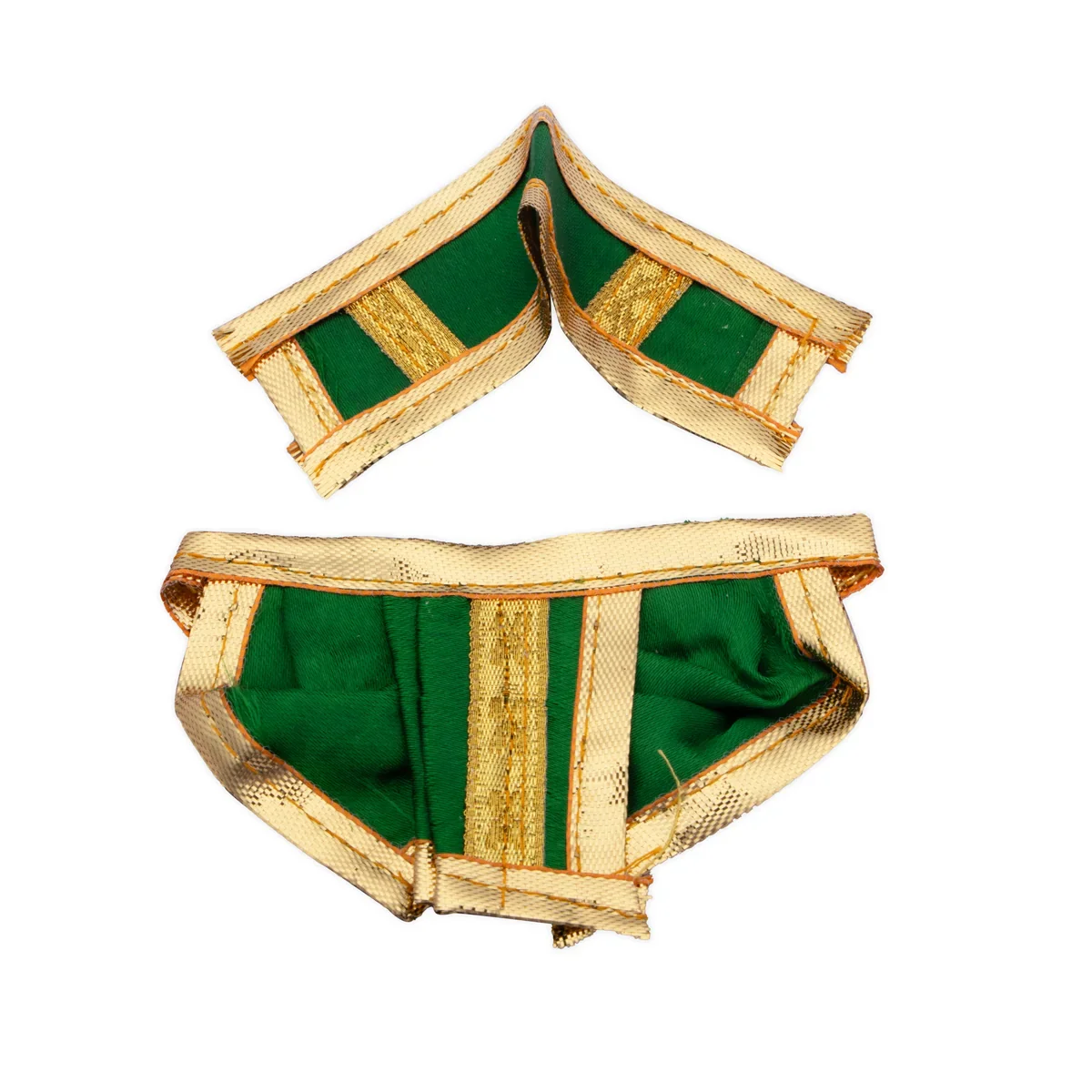 Panchakacham - 2 x 3 Inches | Satin with Jari Border Dhoti/ Panchagajam for Deity/ Assorted Colour - Image 2
