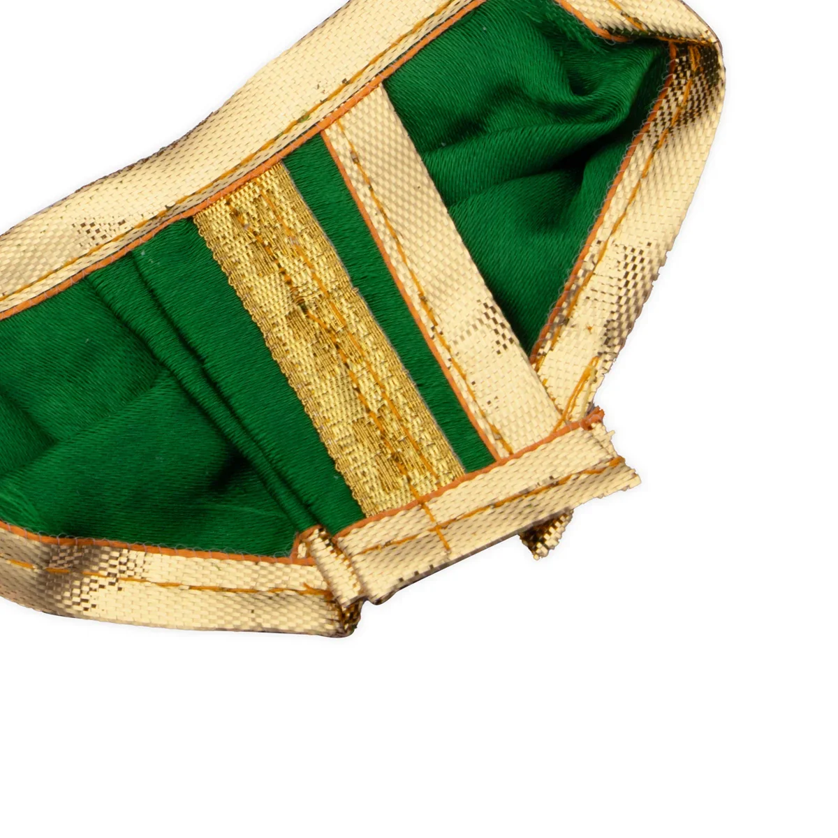 Panchakacham - 2 x 3 Inches | Satin with Jari Border Dhoti/ Panchagajam for Deity/ Assorted Colour - Image 3
