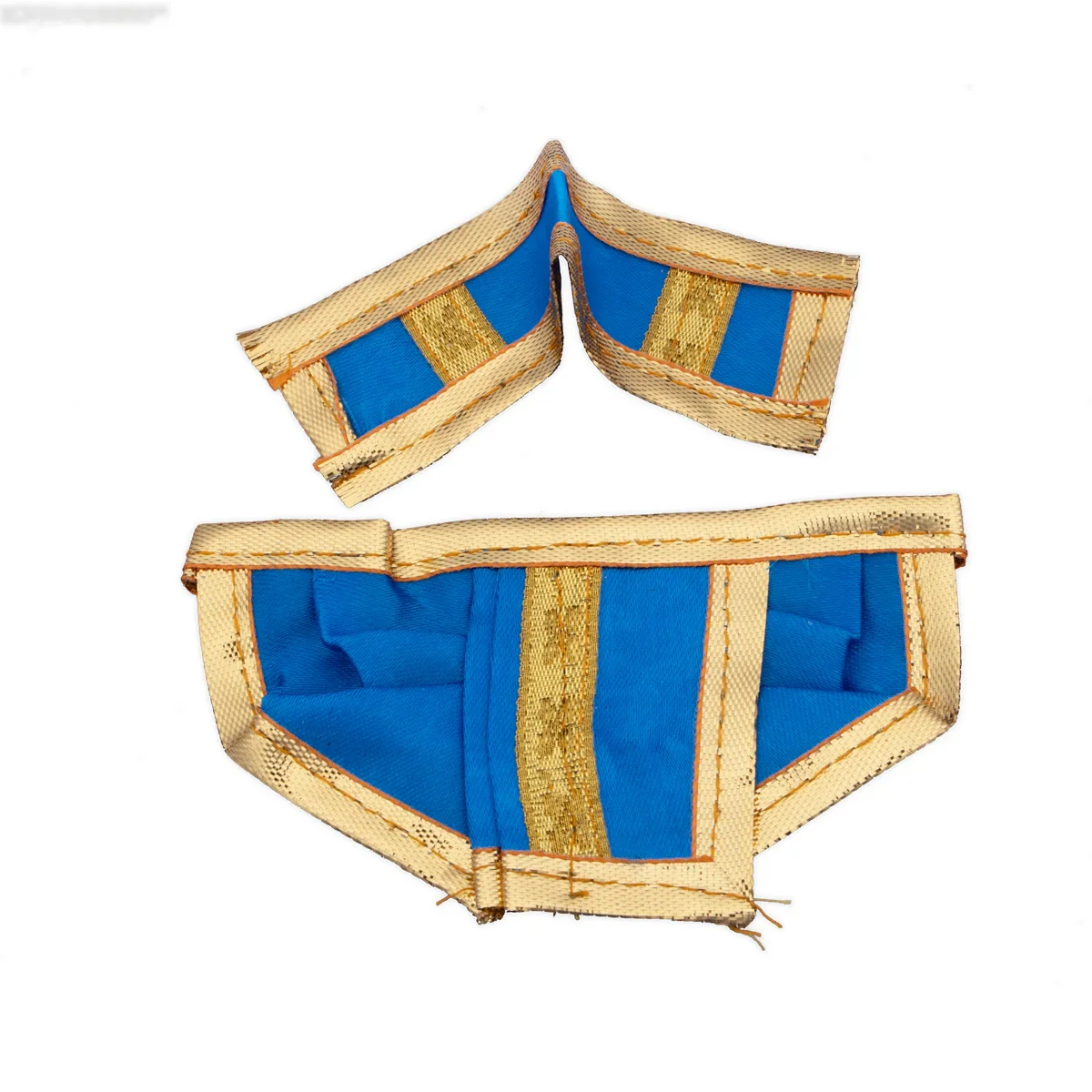 Panchakacham - 2 x 3 Inches | Satin with Jari Border Dhoti/ Panchagajam for Deity/ Assorted Colour - Image 5