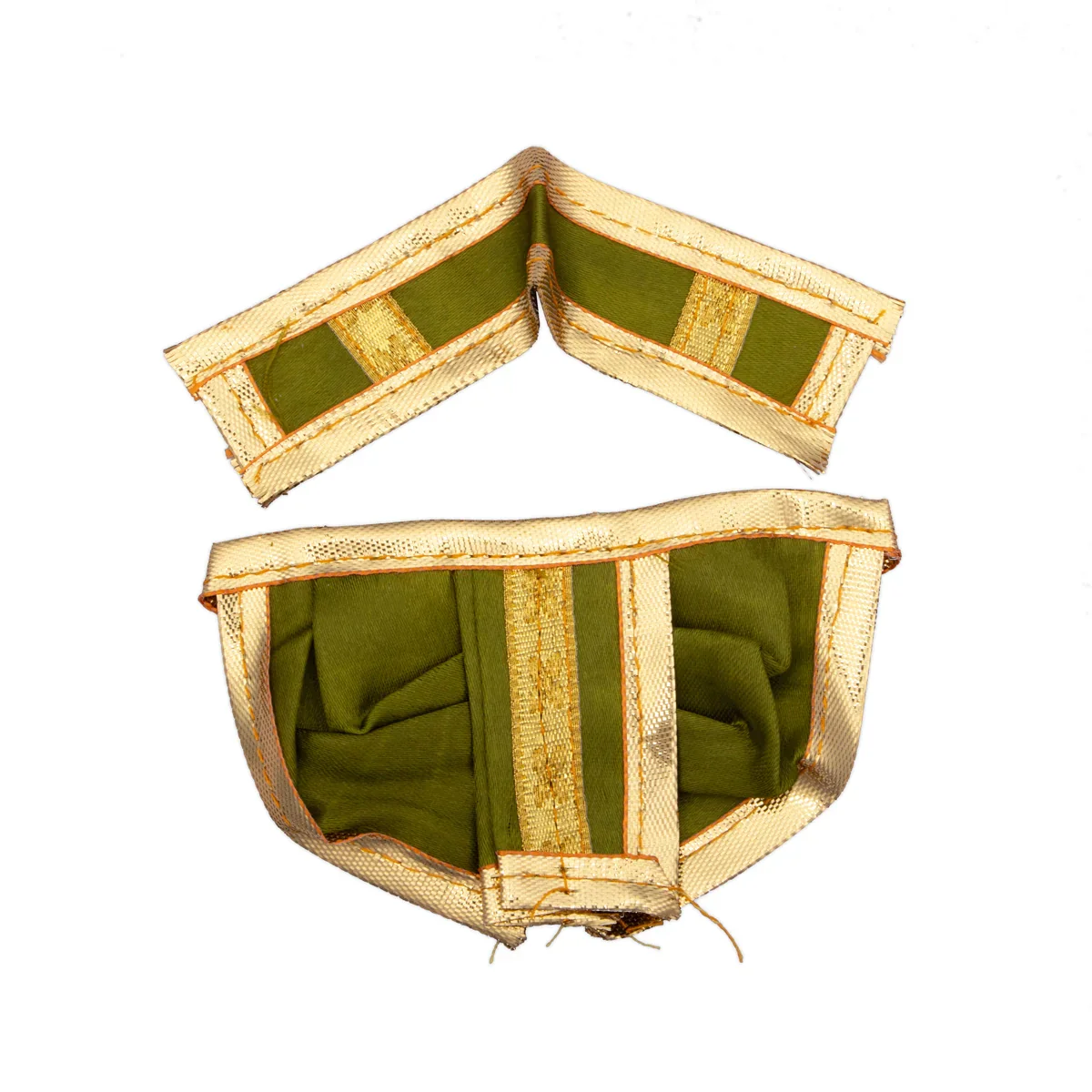 Panchakacham - 2 x 3 Inches | Satin with Jari Border Dhoti/ Panchagajam for Deity/ Assorted Colour - Image 8