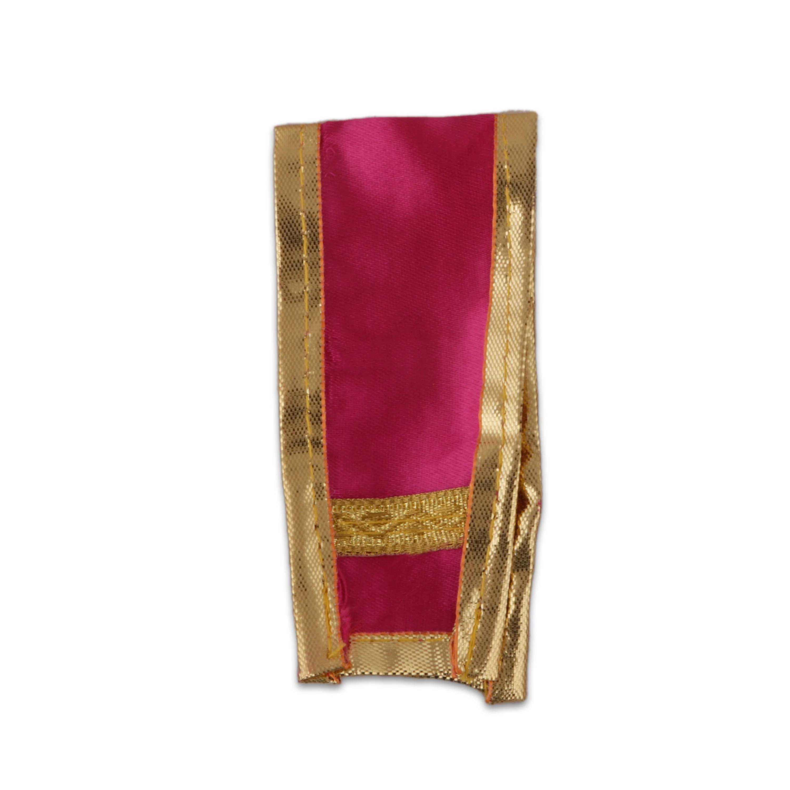 Panchakacham - 3 x 4 Inches | Satin And Jari Border Dhoti/ Panchakajam for Deity - Image 4