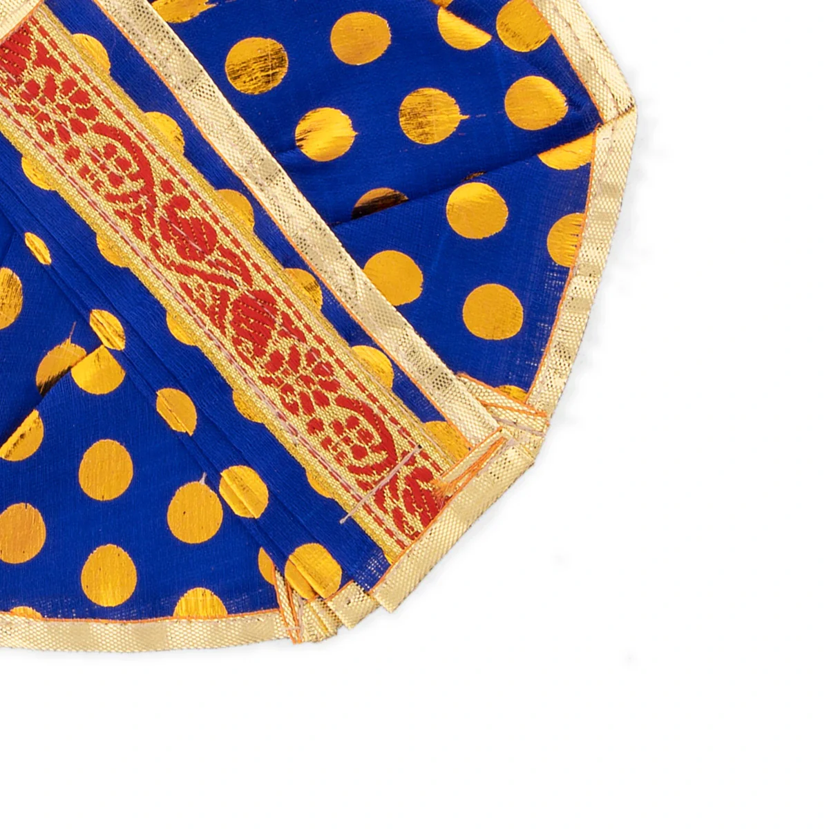 Panchakacham - 5 Inches | Satin with Zari Border Dhoti/ Dot Design Panchagajam for Deity - Image 6