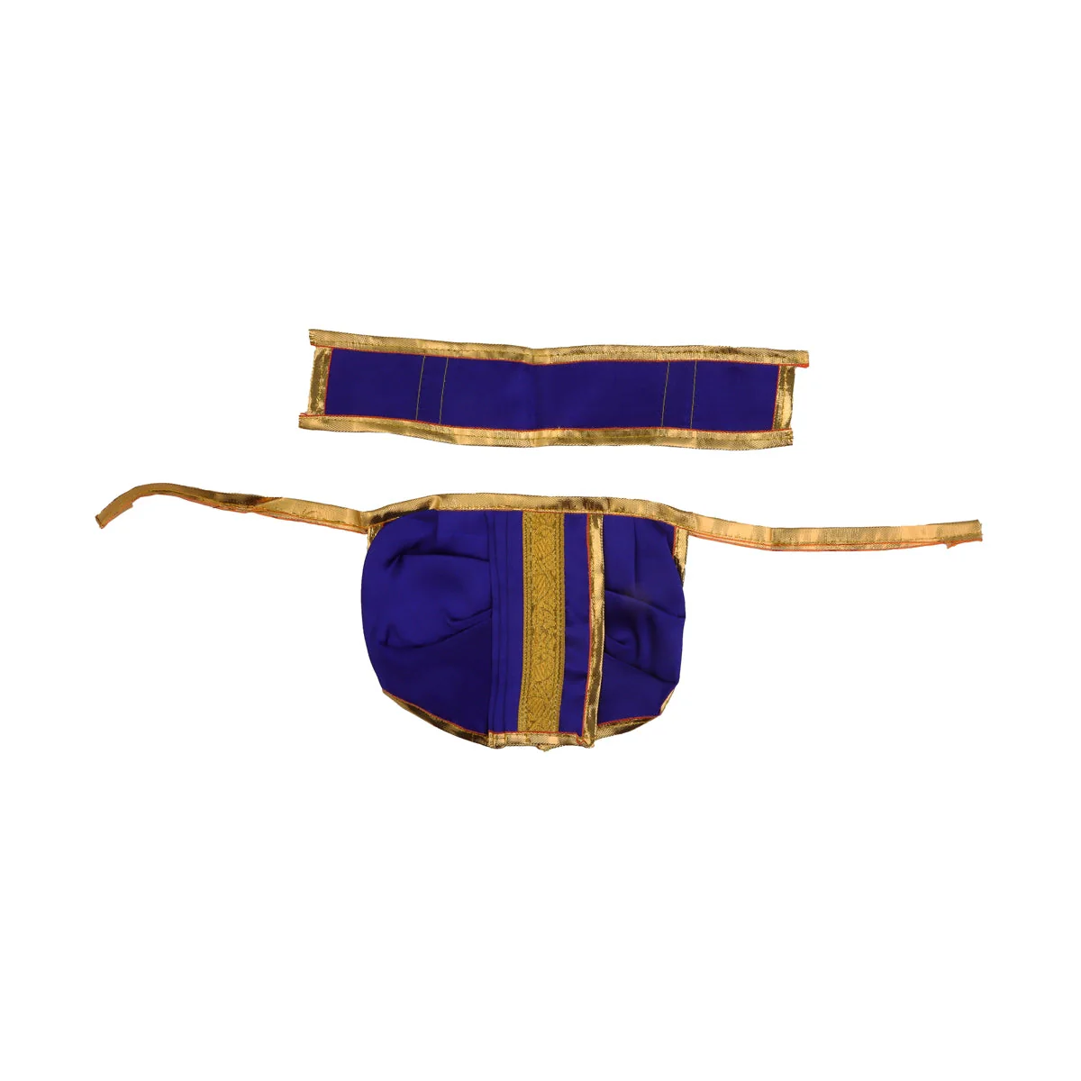 Panchakacham - 5 x 6.5 Inches | Jari Border Dhoti/ Panchakajam for Deity/ Assorted Colour - Image 2