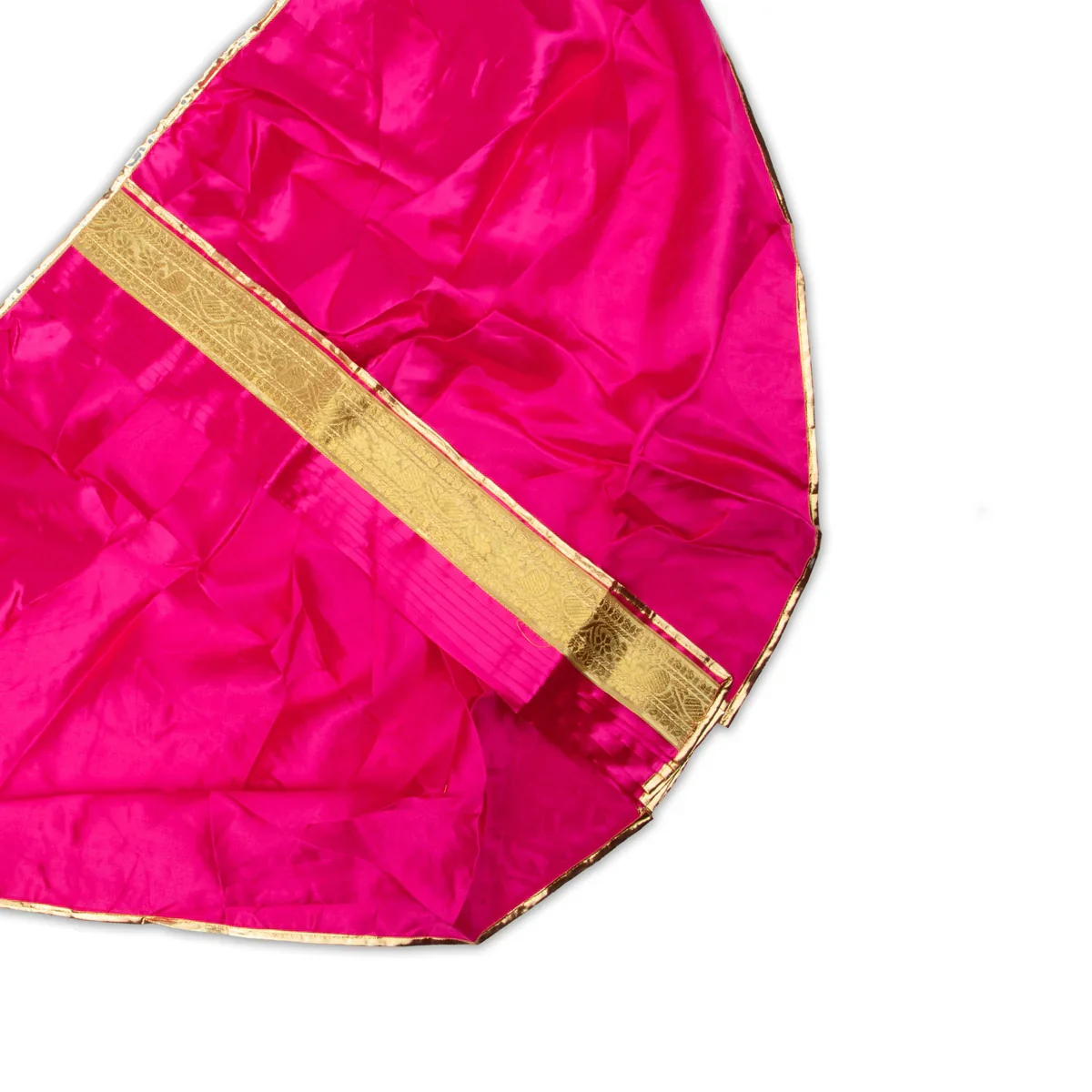Panchakacham | Satin with Jari Border Dhoti/ Panchagajam for Deity/ Assorted Colour - Image 5