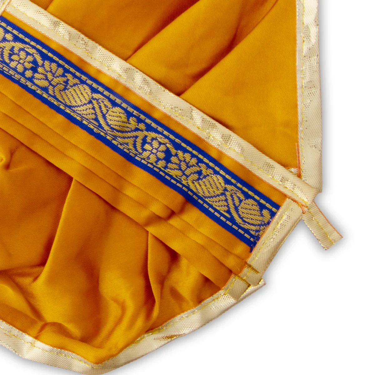 Panchakacham - 6 Inches | Satin with Zari Border Dhoti/ Panchagajam for Deity/ Assorted Colour - Image 3
