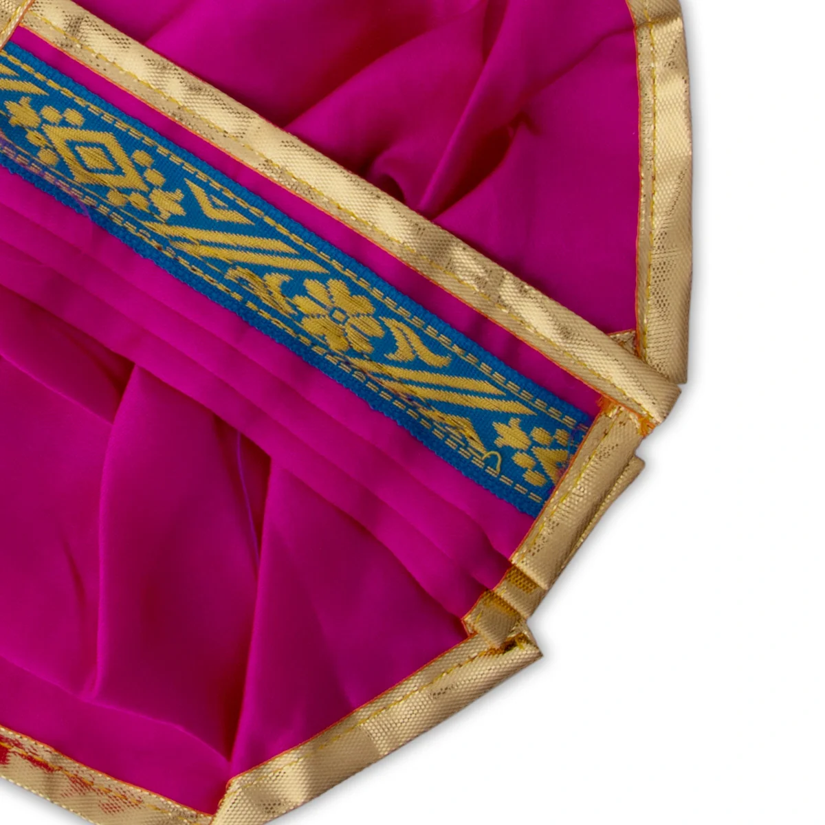 Panchakacham - 6 Inches | Satin with Zari Border Dhoti/ Panchagajam for Deity/ Assorted Colour - Image 4