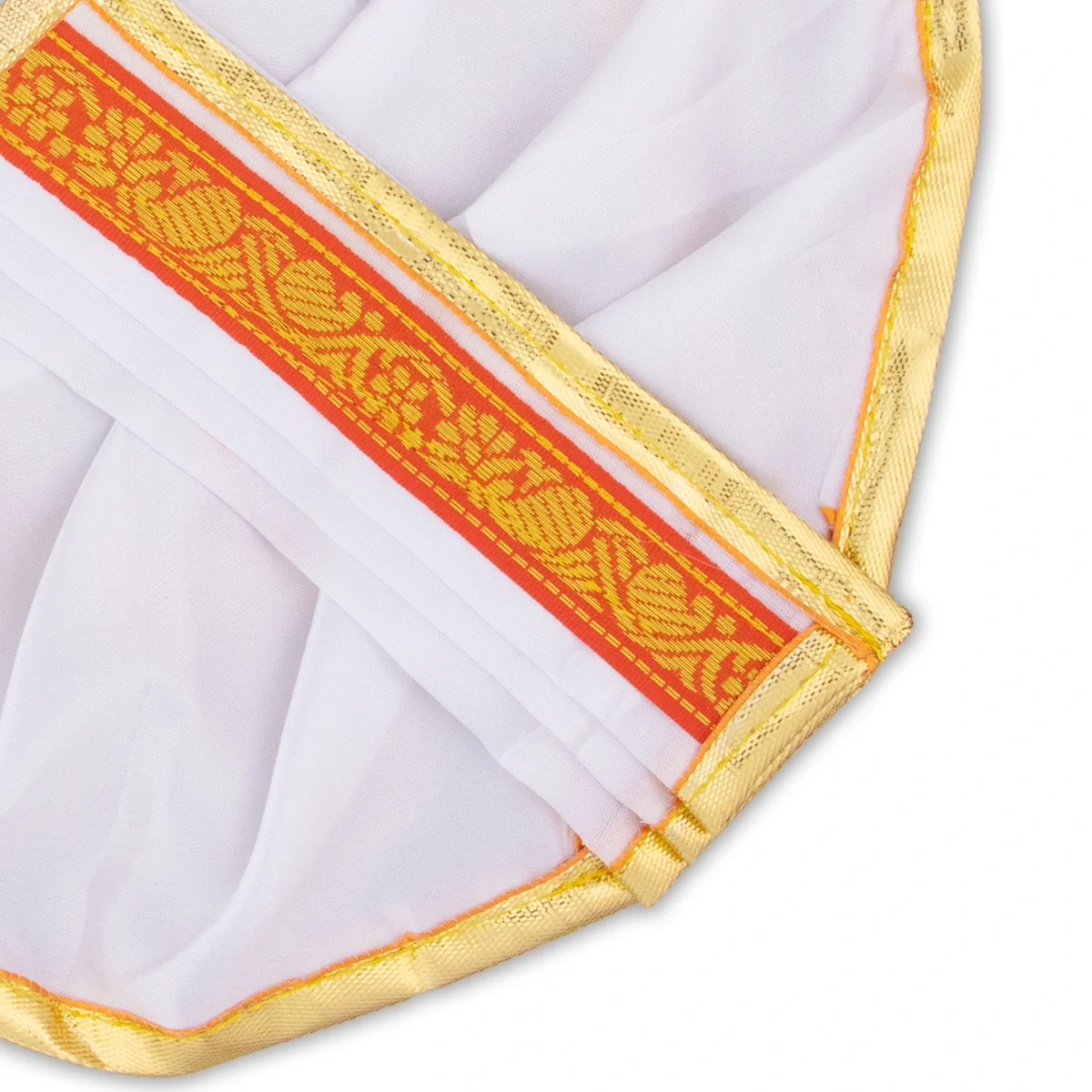 Panchakacham - 6 Inches | Satin with Zari Border Dhoti/ Panchagajam for Deity/ Assorted Colour - Image 5