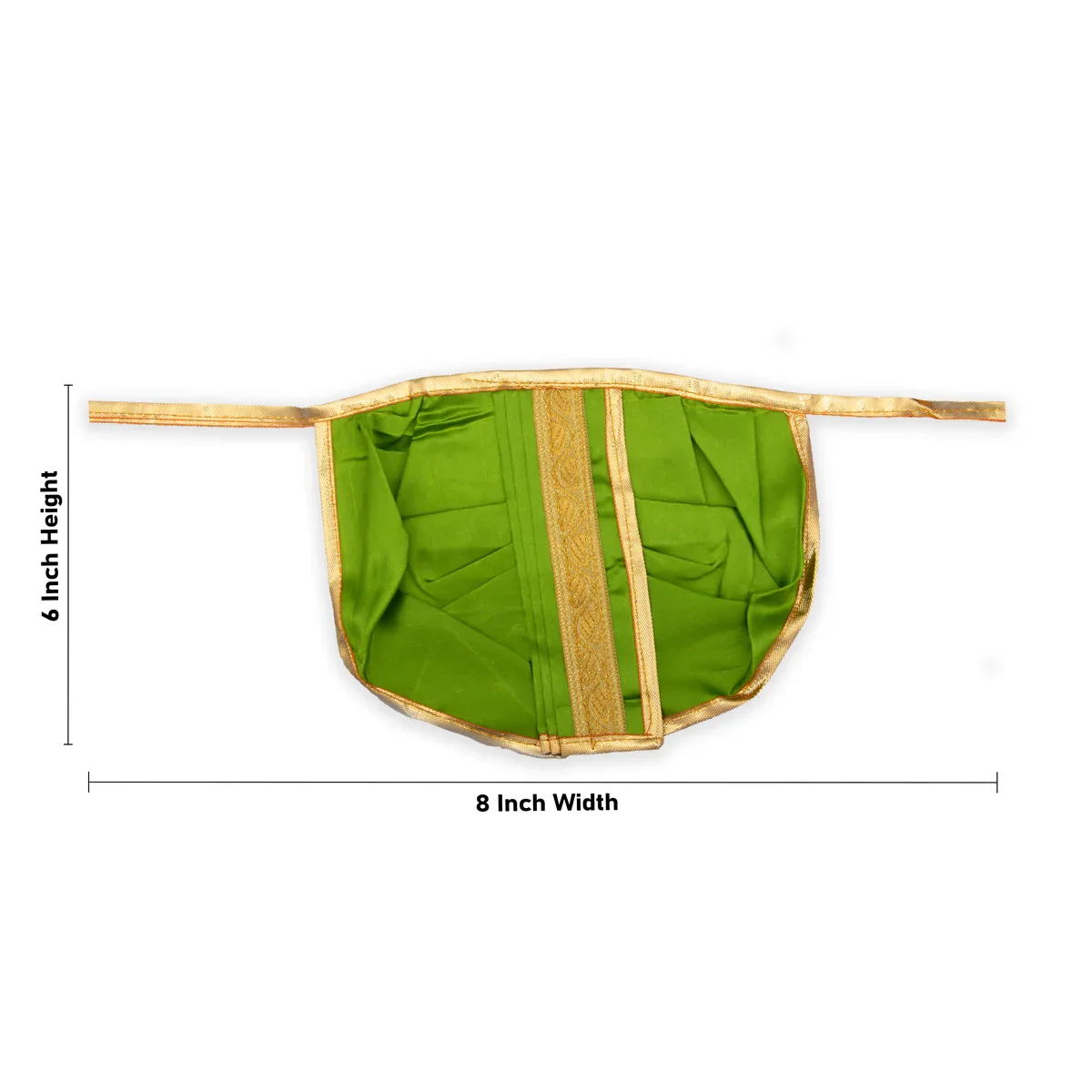 Panchakacham - 6 x 8 Inches | Dhoti/ Satin with Jari Border Panchagajam for Deity - Image 13