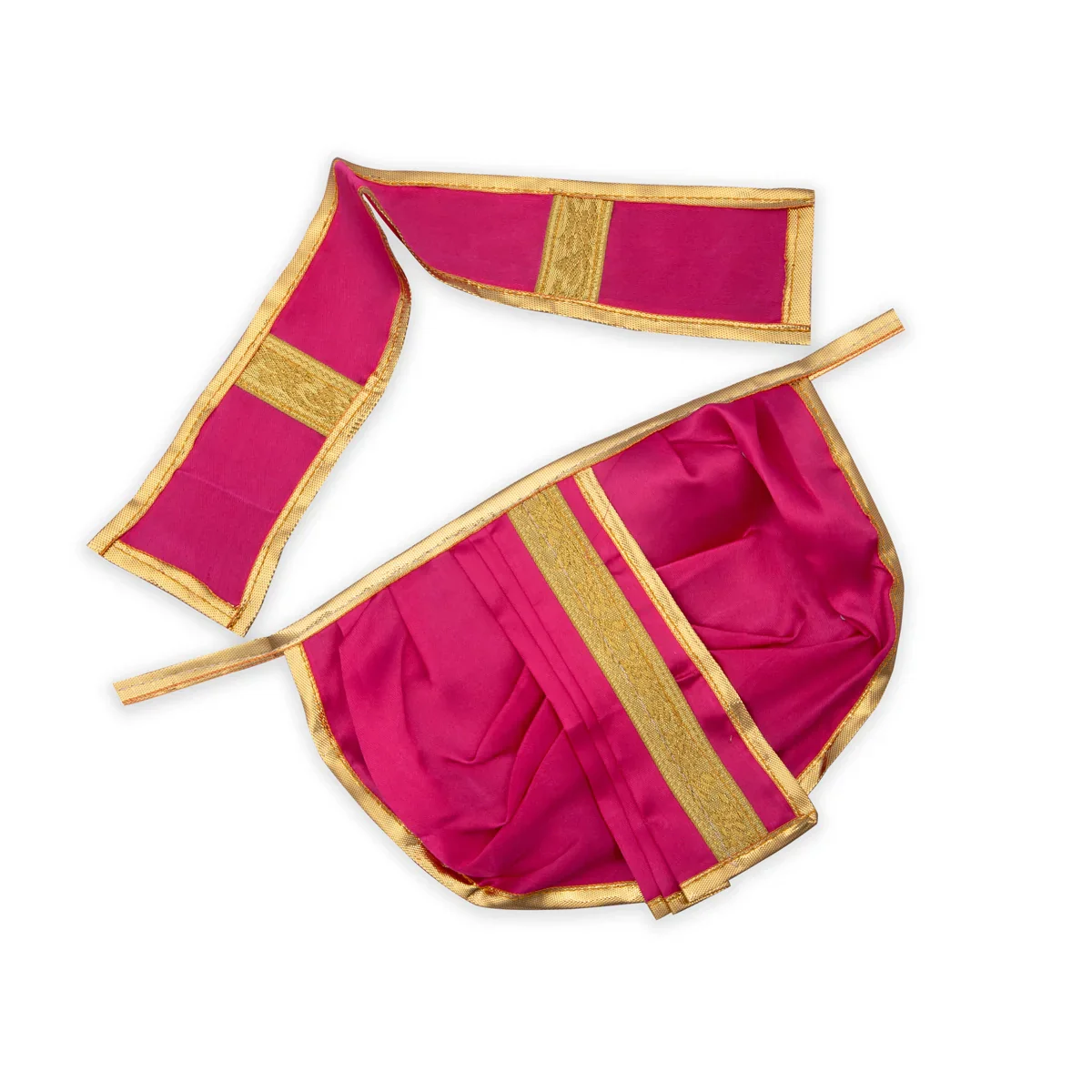 Panchakacham - 6 x 8 Inches | Dhoti/ Satin with Jari Border Panchagajam for Deity - Image 5