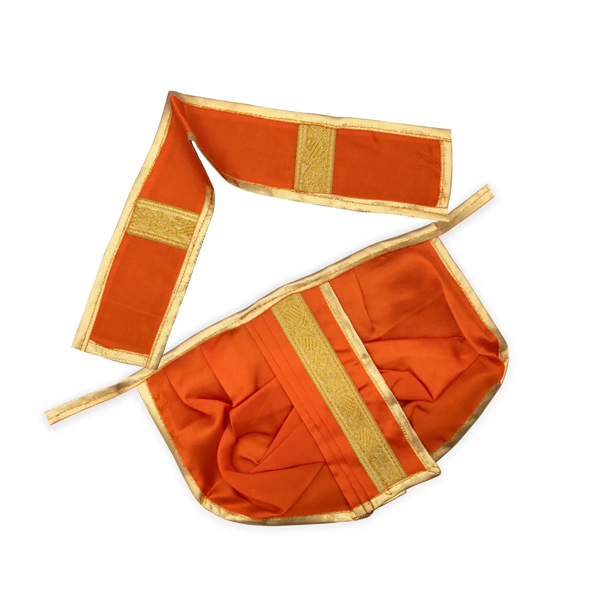 Panchakacham - 6 x 8 Inches | Dhoti/ Satin with Jari Border Panchagajam for Deity - Image 6