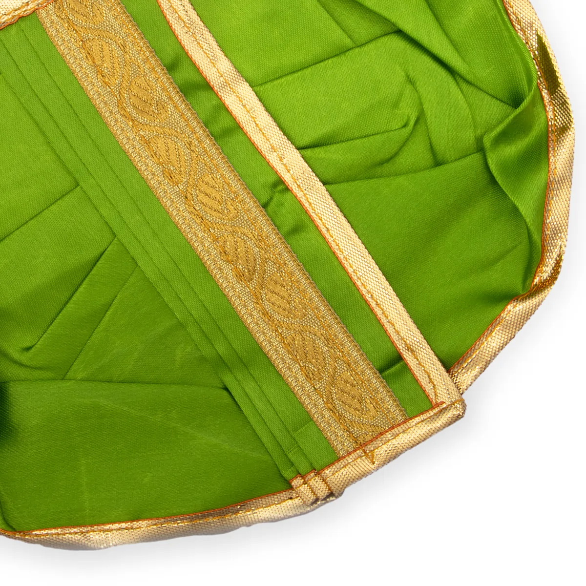 Panchakacham - 6 x 8 Inches | Dhoti/ Satin with Jari Border Panchagajam for Deity - Image 7