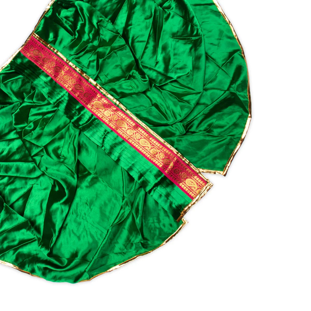 Panchakacham | Satin with Jari Border Dhoti/ Panchagajam for Deity/ Assorted Colour - Image 6