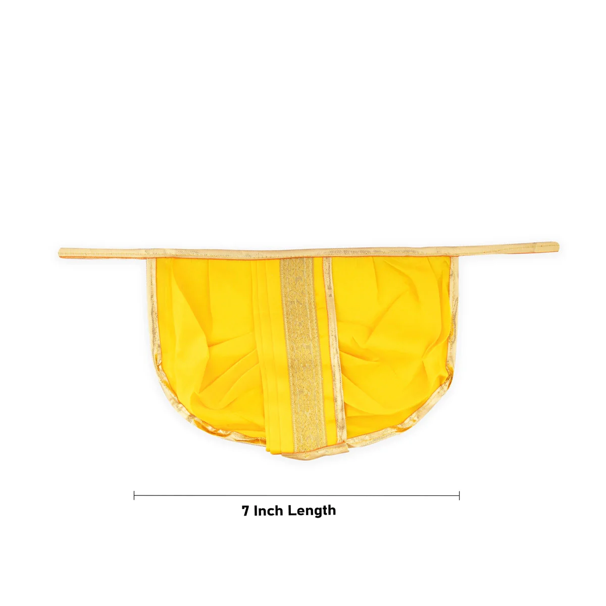 Panchakacham - 7 Inches | Satin Panchakajam/ Jari Border Dhoti for Deity Decor/ Assorted Colour - Image 5
