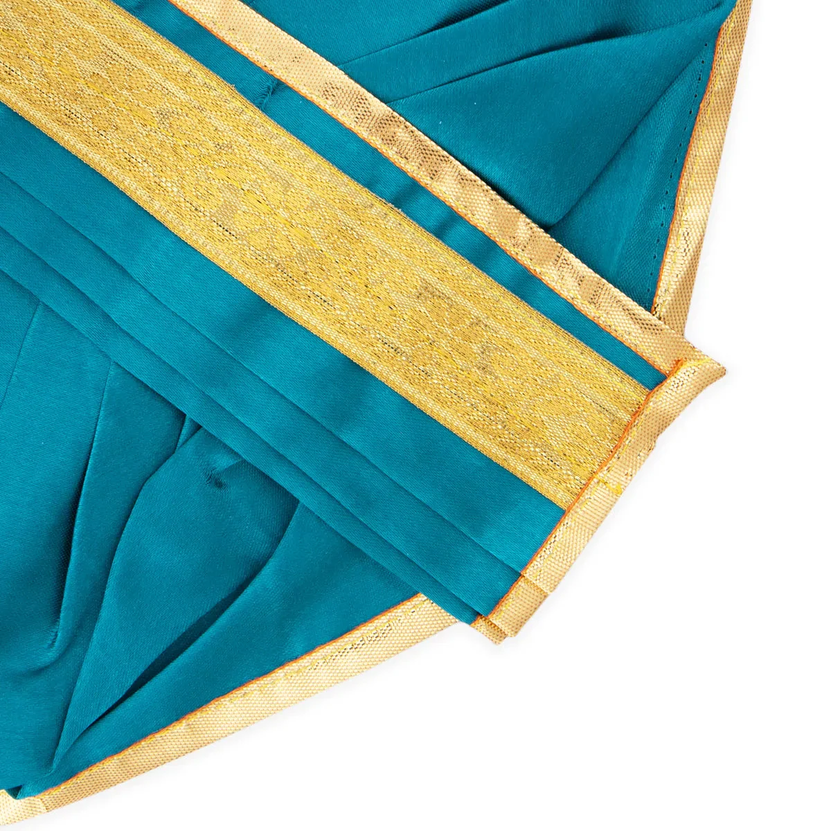 Panchakacham - 7 Inches | Satin Panchakajam/ Jari Border Dhoti for Deity Decor/ Assorted Colour - Image 6