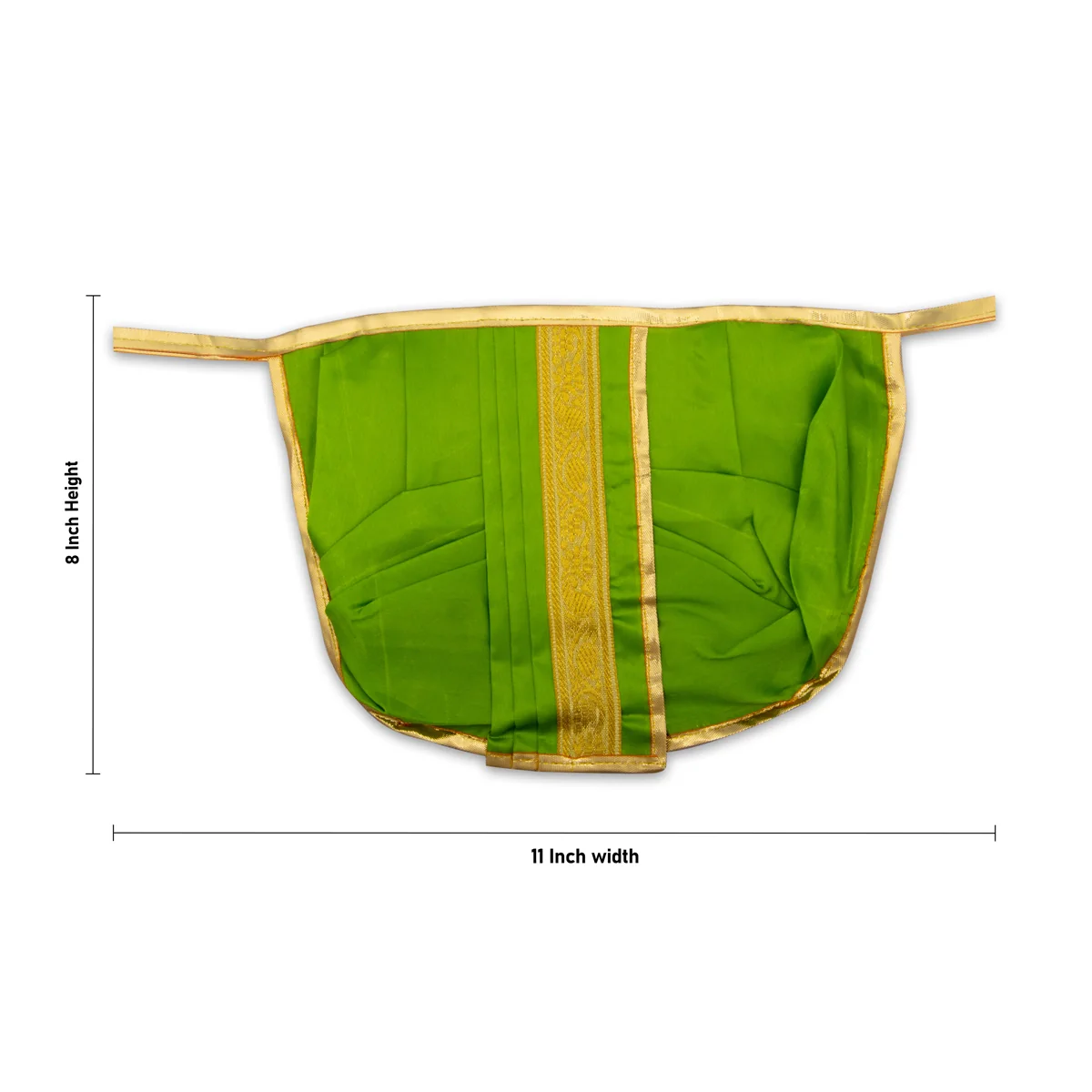 Panchakacham - 8 Inches | Satin with Jari Border Dhoti/ Panchagajam for Deity/ Assorted Colour - Image 13