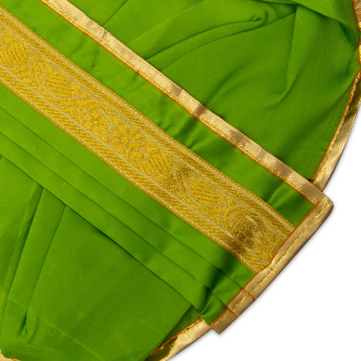 Panchakacham - 8 Inches | Satin with Jari Border Dhoti/ Panchagajam for Deity/ Assorted Colour - Image 7