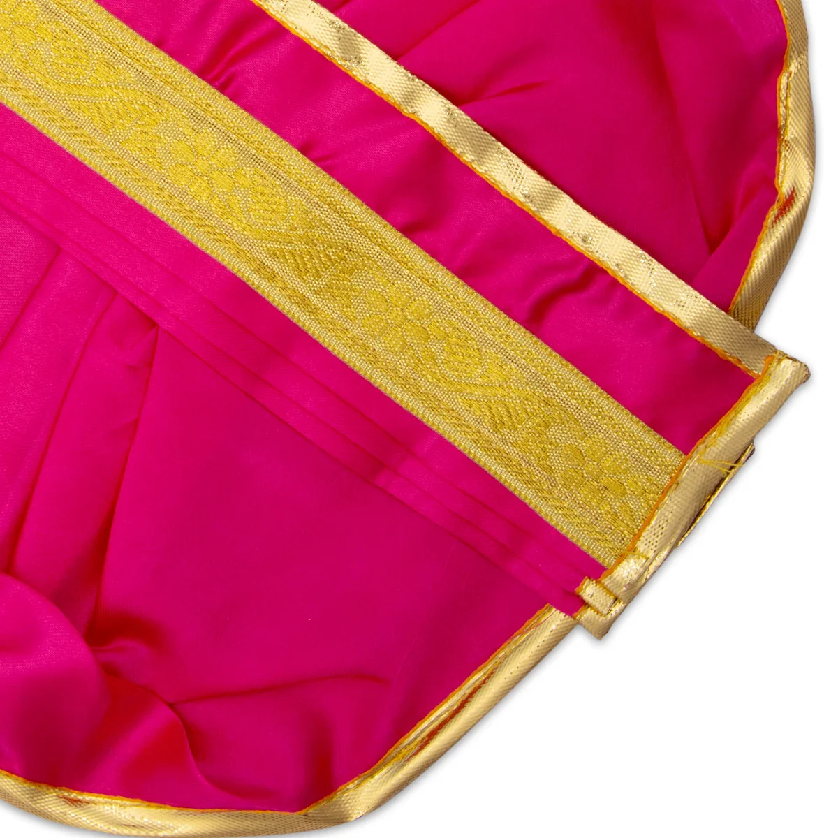 Panchakacham - 8 Inches | Satin with Jari Border Dhoti/ Panchagajam for Deity/ Assorted Colour - Image 8