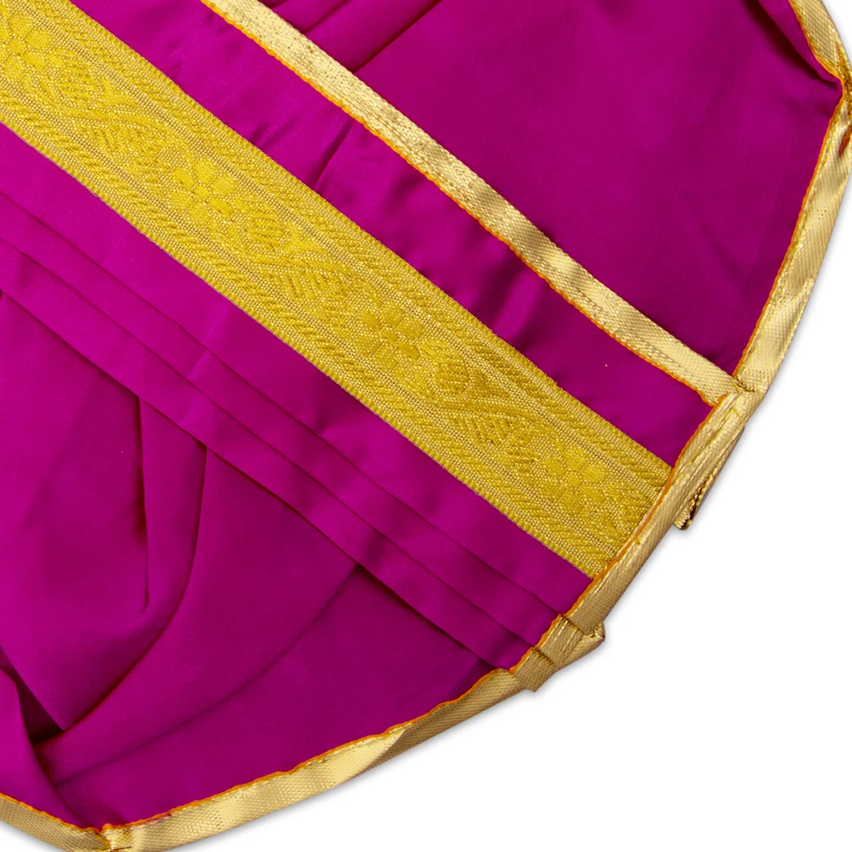 Panchakacham - 8 Inches | Satin with Jari Border Dhoti/ Panchagajam for Deity/ Assorted Colour - Image 9