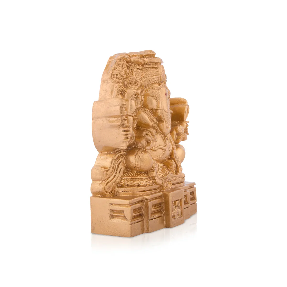 Panchamuga Ganesha Statue - 4 x 3.5 Inches | Gold Polish Vinayagar Statue/ Ganapathi Idol for Pooja - Image 3