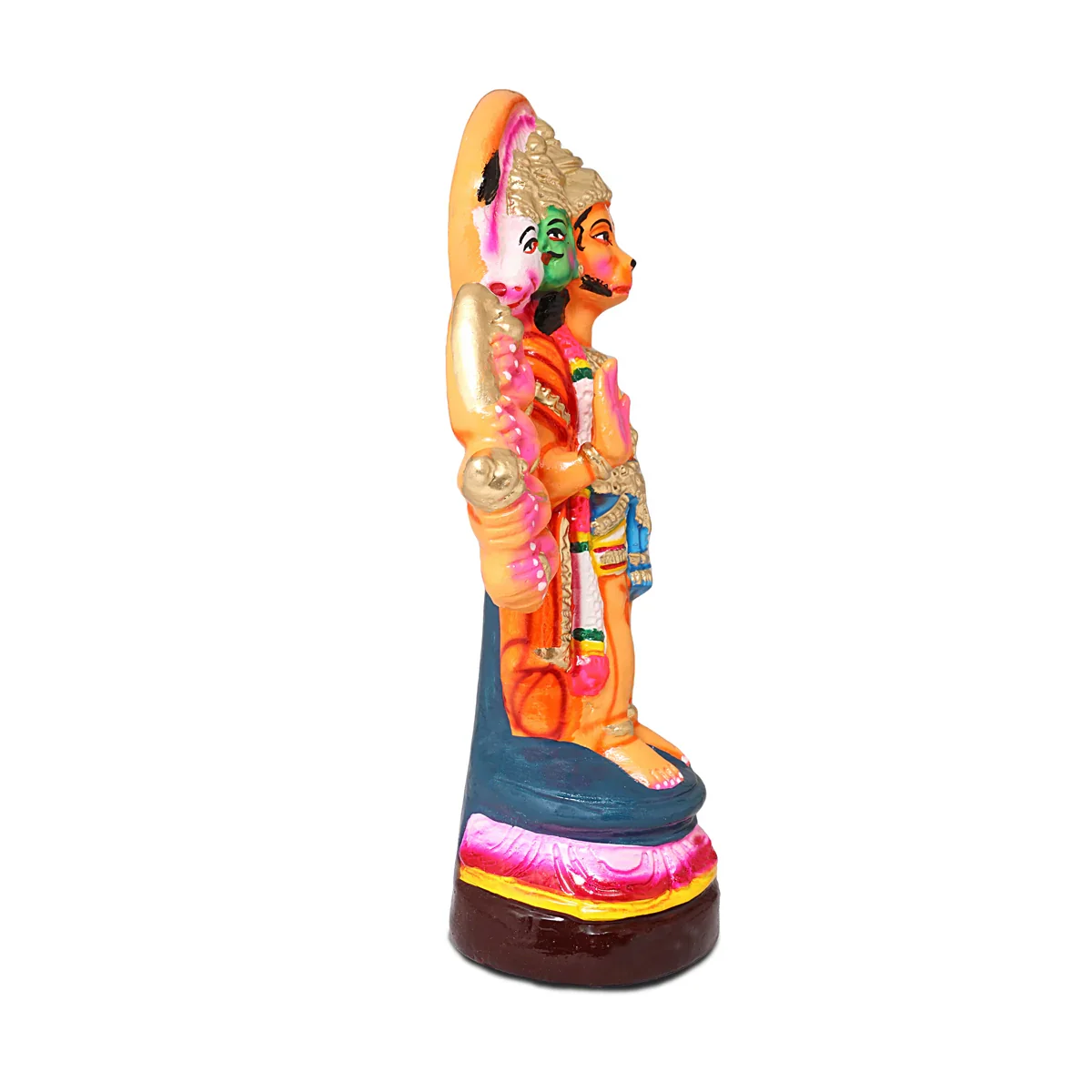 Panchamukha Anjaneya Paper Mache Golu Bommai - 14 Inches | Giri Golu Doll/ Navaratri Golu Bomma/Gombe/Bommai - Image 3