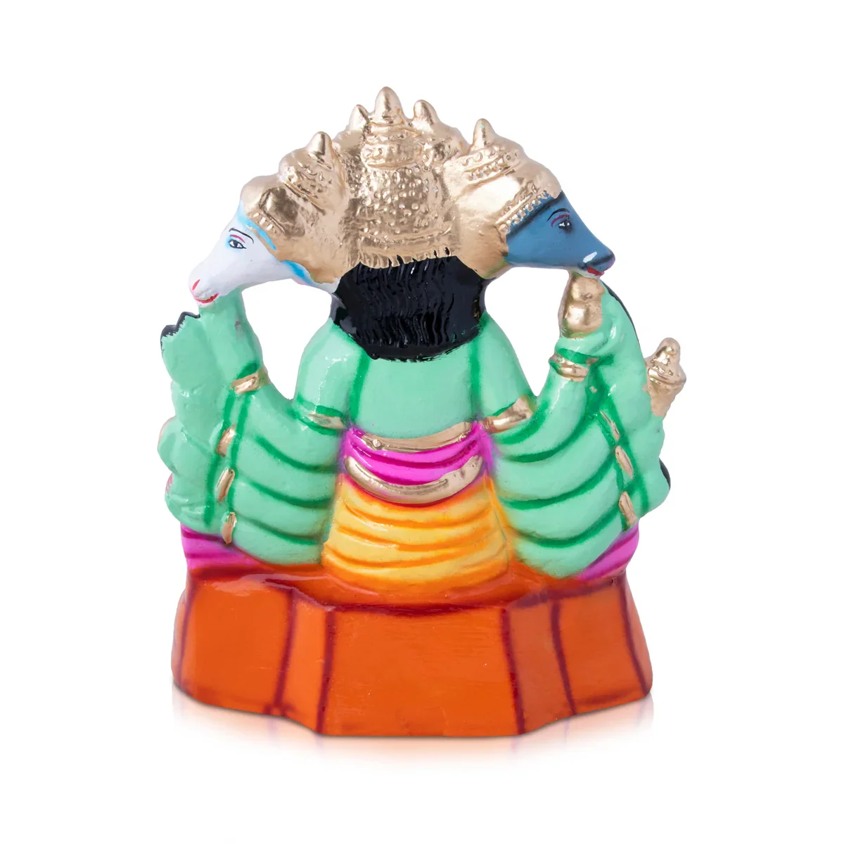 Panchmukhi Hanuman Paper Mache Golu Bommai - 11 x 9 Inches | Giri Golu Doll/ Navaratri Golu Bomma/Gombe/Bommai - Image 4