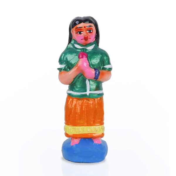 Panchumittai Clay Golu Bommai Set - 7.5 x 3 Inches | Giri Golu Doll/ Navaratri Golu Bomma/Gombe/Bommai - Image 10