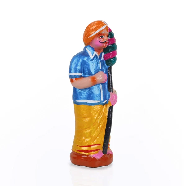 Panchumittai Clay Golu Bommai Set - 7.5 x 3 Inches | Giri Golu Doll/ Navaratri Golu Bomma/Gombe/Bommai - Image 6