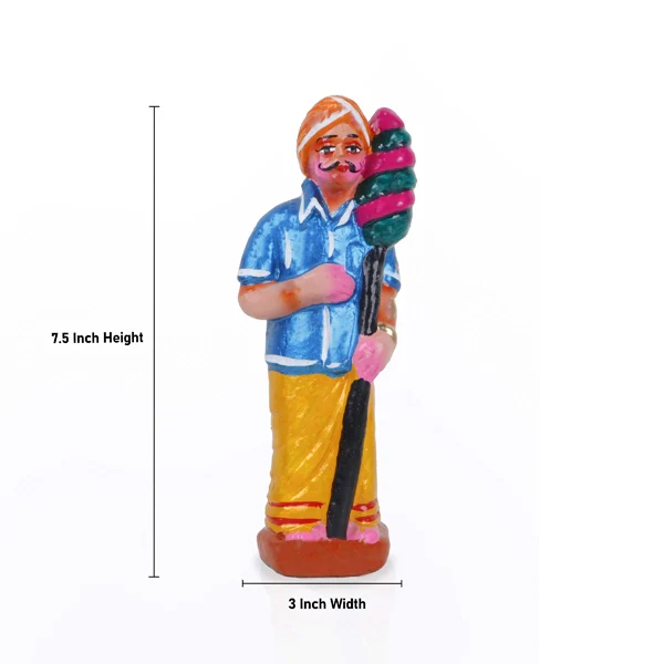 Panchumittai Clay Golu Bommai Set - 7.5 x 3 Inches | Giri Golu Doll/ Navaratri Golu Bomma/Gombe/Bommai - Image 8