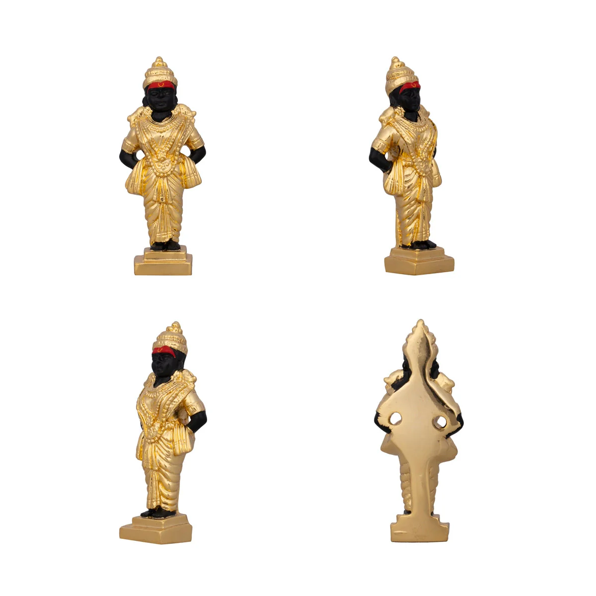 Panduranga Rukmini Pair - 4 x 1.5 Inches | Ceramic Sculpture/ Rukmini Panduranga/ Panduranga And Rukmini for Pooja - Image 3