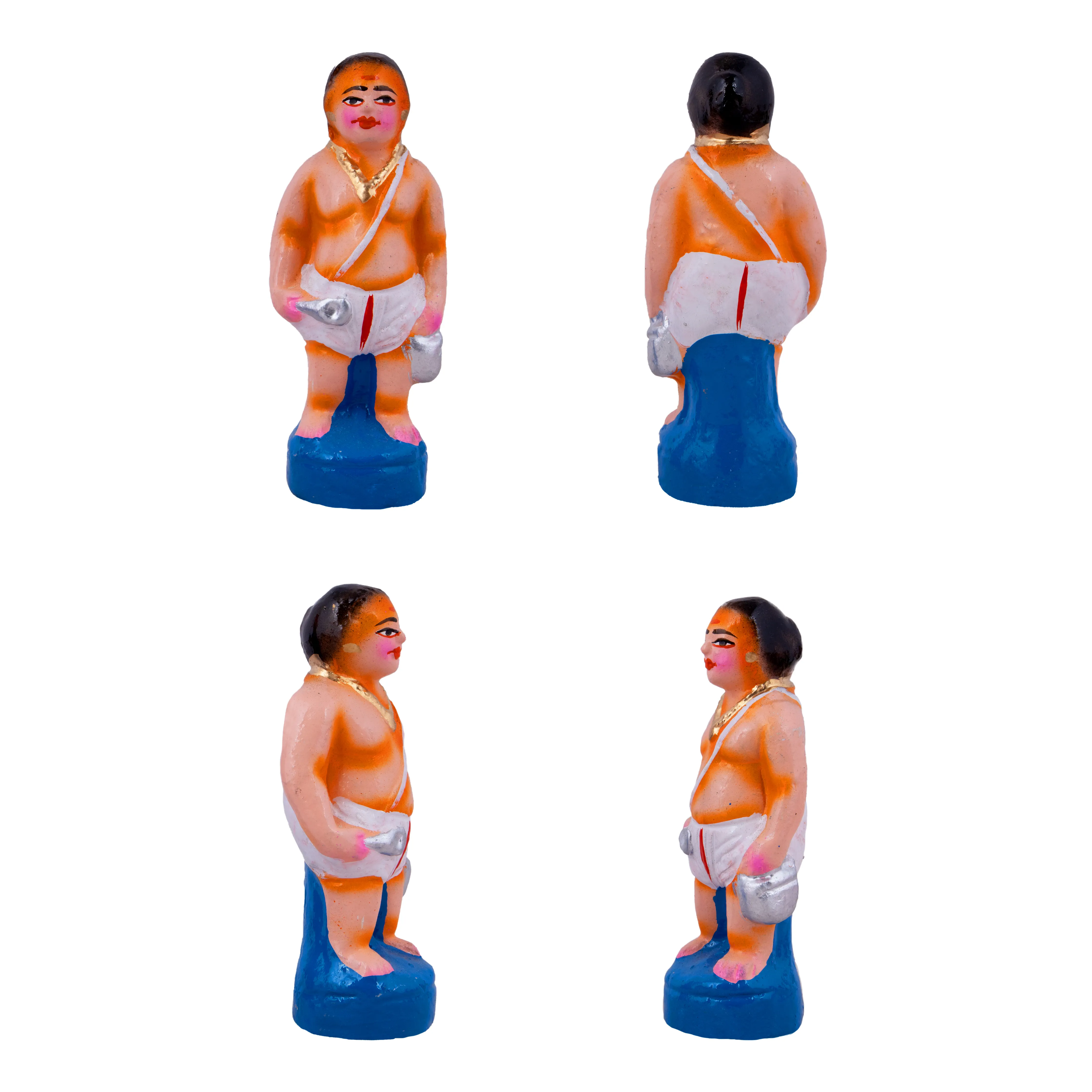 Panthi Clay Golu Bommai Set - 6 x 2 Inches | Giri Golu Doll/ Navaratri Golu Bomma/Gombe/Bommai - Image 11